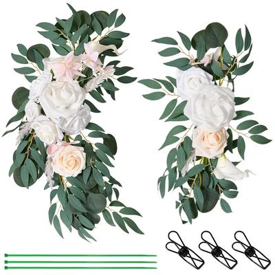 Simulazione Porta Riga di Benvenuto Architrave Acqua Marca Fiore Artificiale Decorazione Matrimonio