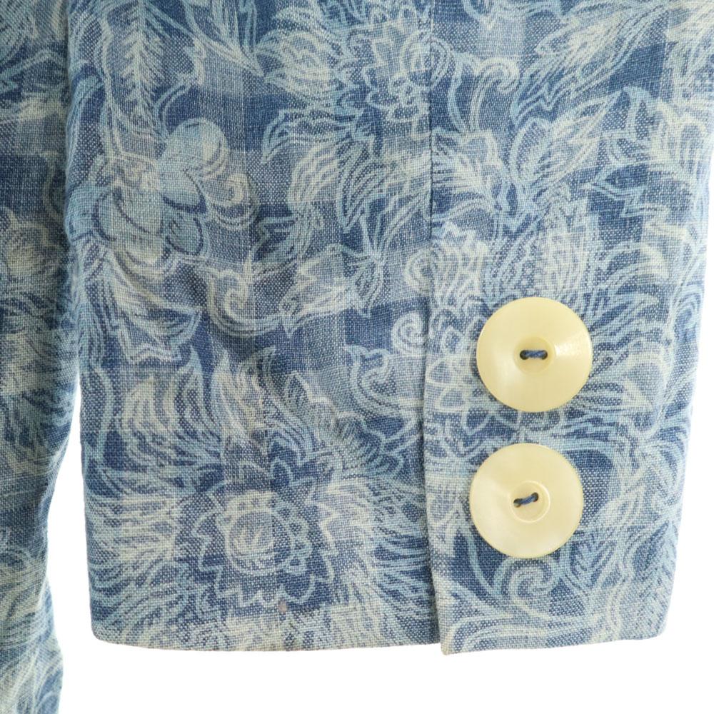 Herno 90s Linen Blend Old tailored jacket 42 blue Women Used