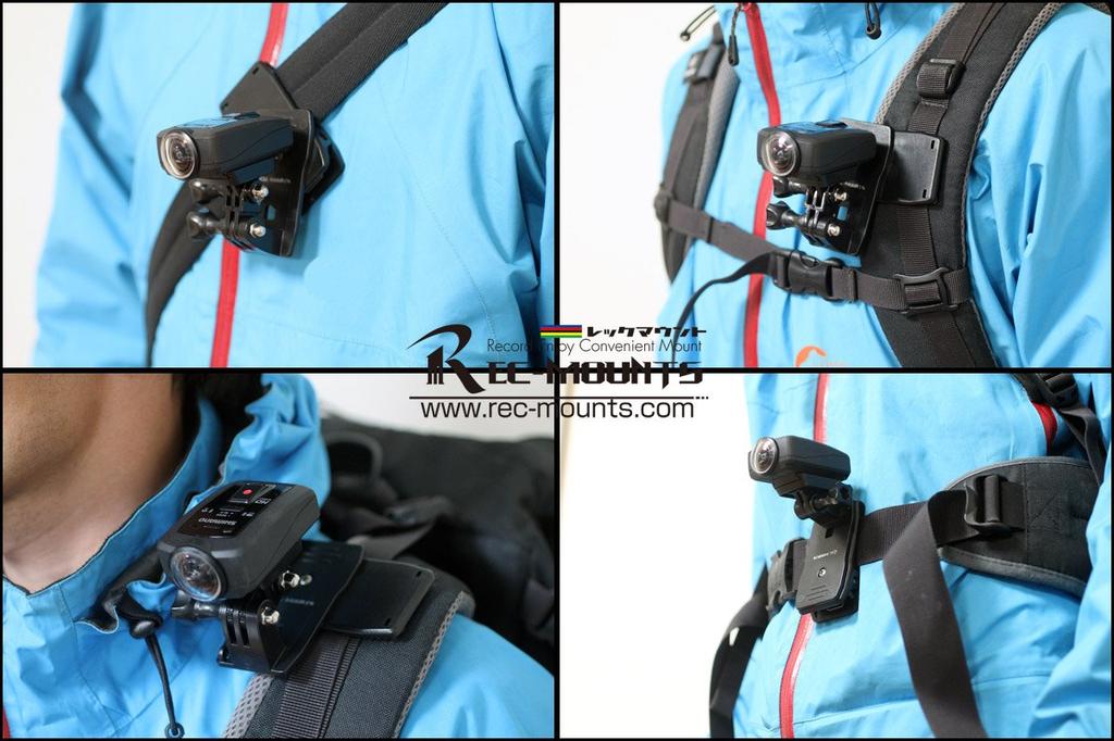 Rotary Clip Mount for SHIMANO Sports Camera for Shoulder and Backpacks REC-MOUNTS CM-1000, Belts, Bags, [SH-53GP]