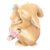 Garden Rabbit Statue Fadeless Resin Bunny Ornament Adorable Exquisite Animal Figurine for Lawn Yard Patio