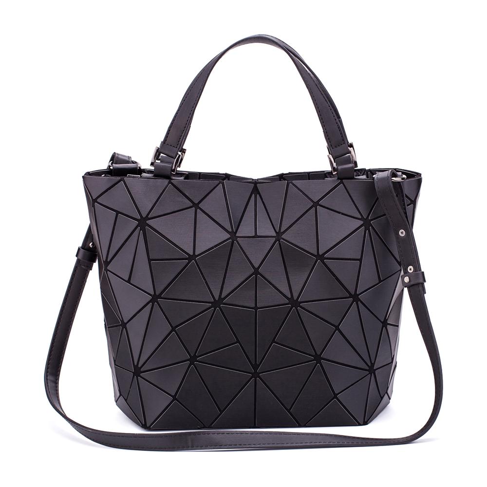 Creative Geometric Diamond Handbags Bucket Women Fashion Luminous Portable Shoulder Messenger Bag