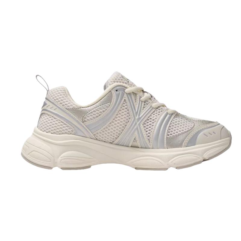 MLB Ace Runner Abrasion Resistant Breathable Lightweight Height Increasing Low top Training Running Shoes Unisex Ecru 3ARNAC24N-50IVS