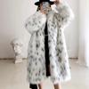 Imitation fur coat women's imitation fox hair long coat winter new fluffy spotted long-sleeved coat