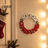 Merry Christmas Home Ornament 3D Printed Garland Hanging Ornament, Decorative Letter Indoor Outdoor Sign Pendant for Holiday Wall Door and Mantelpiece