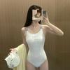 Racing Swimsuit One-piece Triangle Suspender Bright Surface Swimming Pool Sports Hot Suit High Waist