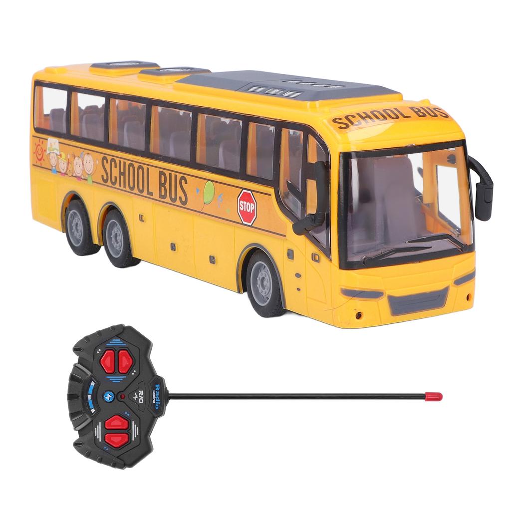 Remote Control Bus Children Simulated LED Light RC School Bus Electronic Vehicle Toy Birthday Gift