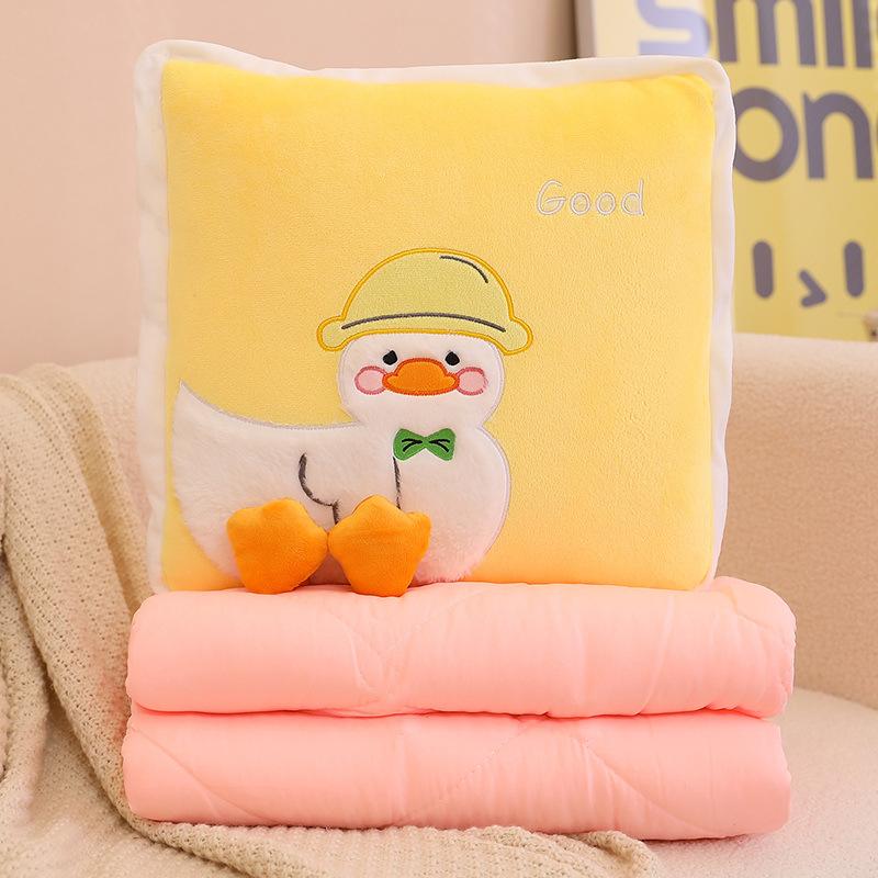 

Офисная подушка-одеяло Милый динозавр кролик Двухцелевая подушка для сна Маленькое одеяло Складное одеяло для кондиционера в машину Подушка Big throw pillow 45cm, 1.8 * 1.5m