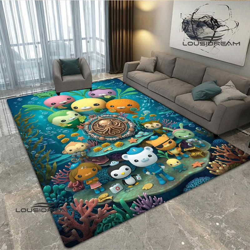 3D The-Octonauts cartoon printed carpet Living room bedroom non-slip carpets Yoga mat Outdoor carpet kawaii rug birthday gift
