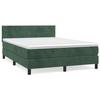 VidaXL Lit à sommier tapissier et matelas Vert foncé 140x190cm Velours - Modèle 3141302