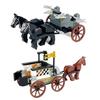 DIY War Scene Puzzle Toy Featuring Small Building Blocks Model Carriages Battle Chariots Horses Swords and Axes  Assembly Toy