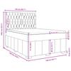Box Spring Bed with Mattress Dark Gray 140 X 190 Cm Fabric