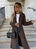 Minimalist Long Sleeve Turn-Down Collar Woolen Coat for Women - Autumn/Winter 2023 Bestseller