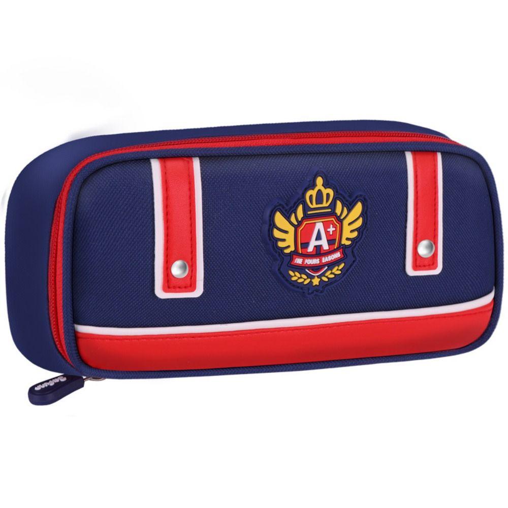 Large Capacity Pencil Case British Style Stationery Bag Cosmetic Storage Bag Back To School