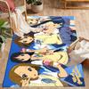 K-on! Group Pose Themed Anti-Slip Rugs - Polyester Home Decor, Suitable for Bedrooms, Living Rooms, Doorways, Studios, and Decorations