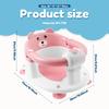 Baby Bath Shower Basin Seat Anti-Slip Infant Bathtub Chair with Armrest Support Ergonomic Shower Stool for Newborns Toddlers