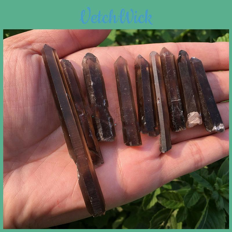 Highquality Lemurian Smoky Quartz Crystal Specimen Featuring Irregular Shape And Natural Cracks