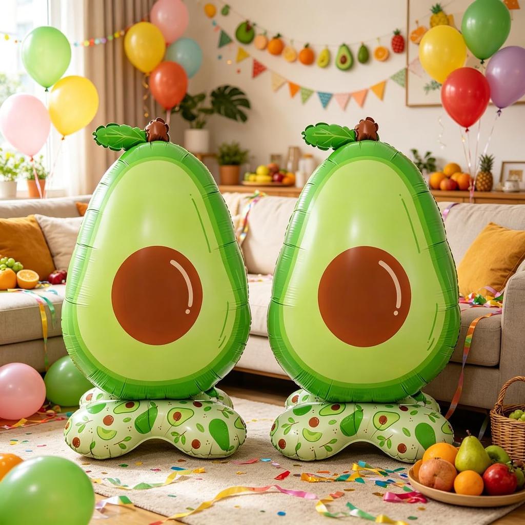 Large Standing Foil Balloons Fruit Vegetable Party Decorations Giant Cactus Carrot Lemon Watermelon Hawaiian Luau Decor Supplies