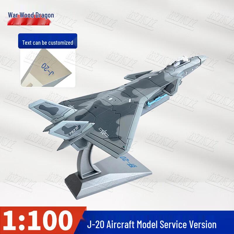 J-20 Fighter Jet Model 1:100 Scale