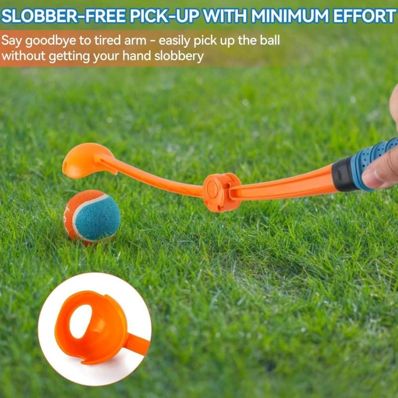 Long Scale Dog Ball Thrower Foldable Training Tool With Naught Beads Counter Slip Handle Perfect For Exercise And Engaging J0MC
