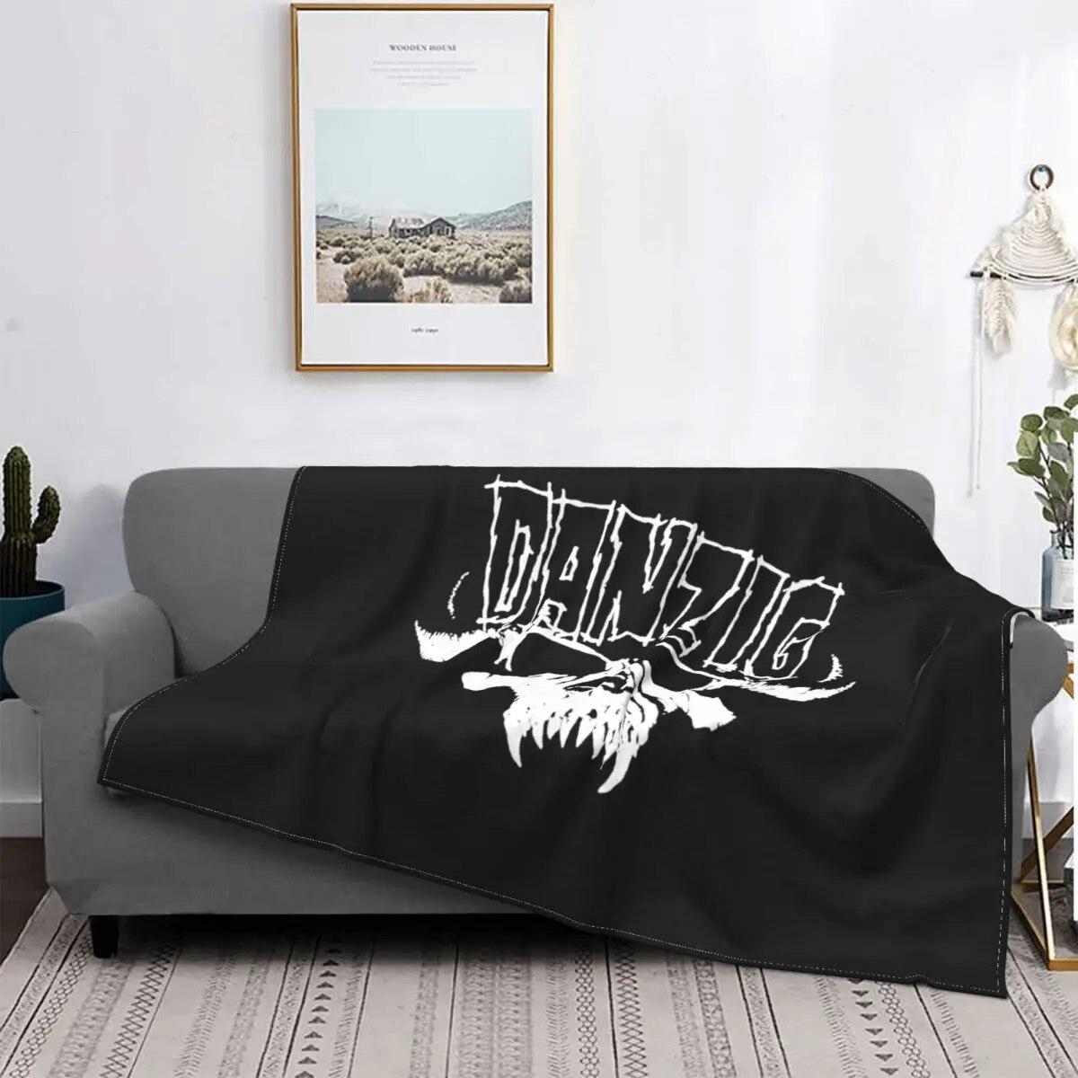 

Authentic Danzig Tribal Skull Logo Blanket Fluffy Comfort On The Sofa Sofa Dedicated Sleeping Sheets