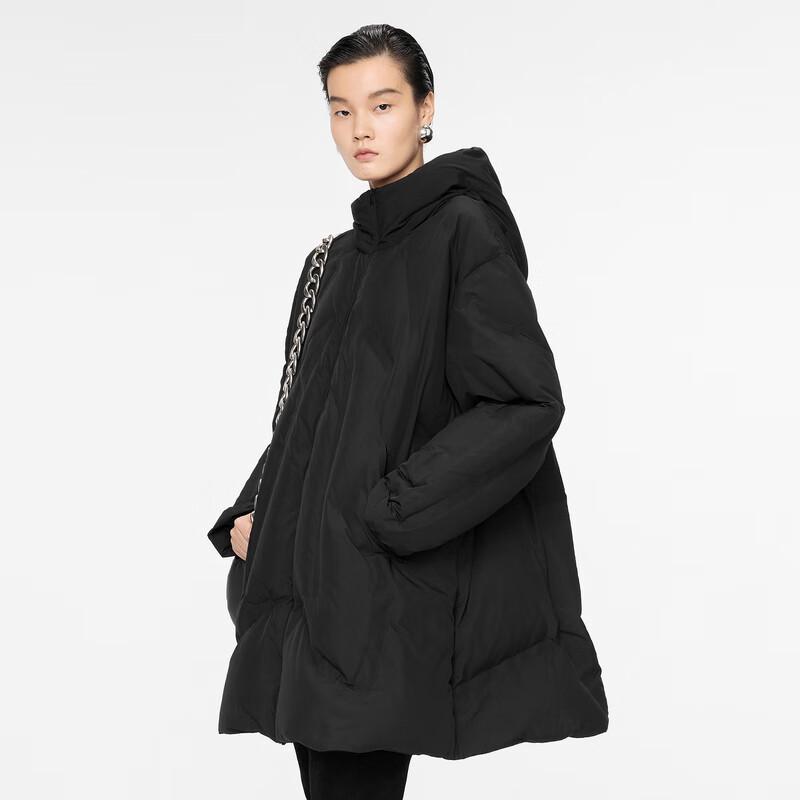 

JNBY 2024 Зимняя пуховая куртка с капюшоном, длинным рукавом и свободного кроя