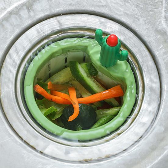 Drain Basket Cactus Sink Strainer Removable Quick Draining Anti-Clog Filter Basket Durable Easy-Clean Kitchen Accessory