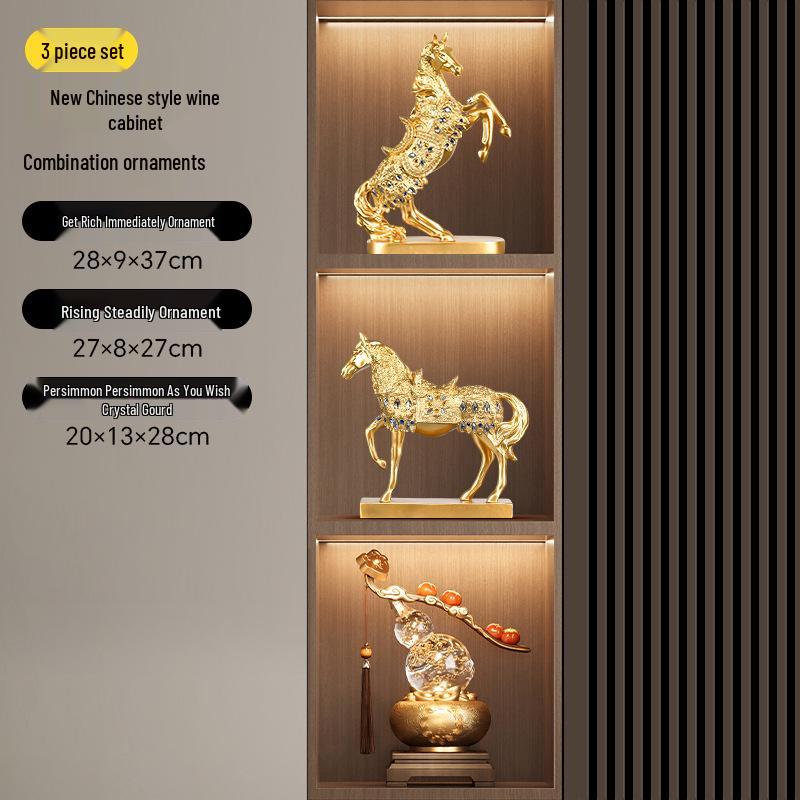Elegantes chinesisches Kaki-Kürbis-Ornament: Luxuriöse Wohnkultur für Wohnzimmer, Weinschrank oder Eingangsbereich