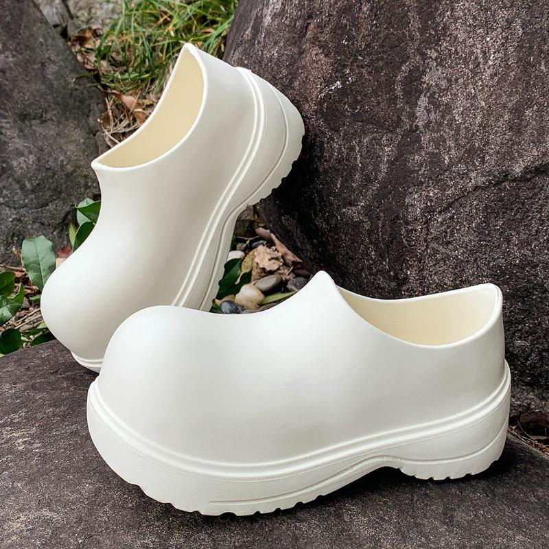 Fashion Platform Single Shoes Autumn New Round Toe Feet Waterproof and Landslide-proof Heel Kitten Heel Shoes