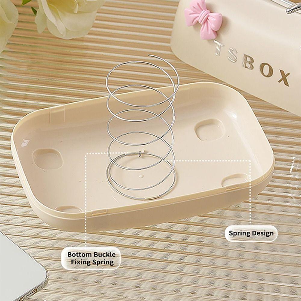 1Pcs Plastic Home Desktop Tissue Box With Spring Paper Container New Tissue Case