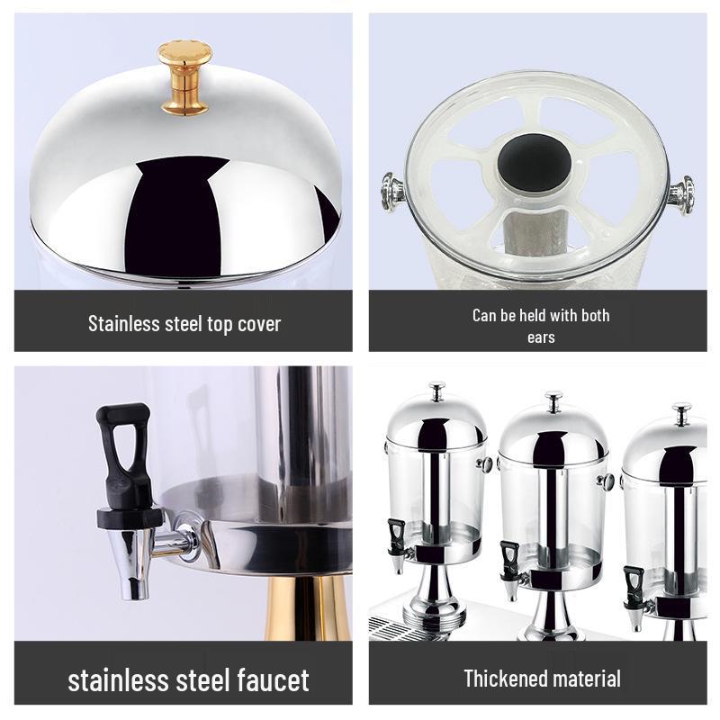 Stainless Steel Cold Drink & Juice Dispenser with Faucet
