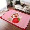 Anime S-strawberry S-shortcake Floor Mat Cozy Flannel Soft Thick Non-Slip Mat For Living Room Bedroom Kitchen Decor Rugs