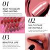 5 In 1 Matte Lipstick Crayon Kit Combo Red Purple Lip Tint Velvet Sexy Multicolour Lipstick Pen Non-stick Cup Lasting Lip Makeup