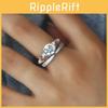 Trendy Alloy Skull Ring For Couples With Eye-catching Two-tone Diamond Accents