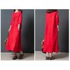 Loose Plus Size Women's Linen Solid Color Dress