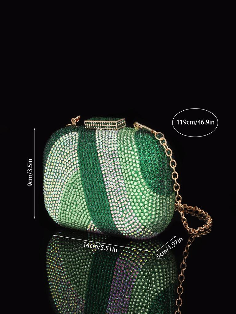 Europeisk och Amerikansk Kvällsväska för Damer med Diamanter och Kristaller för Fest och Bröllop