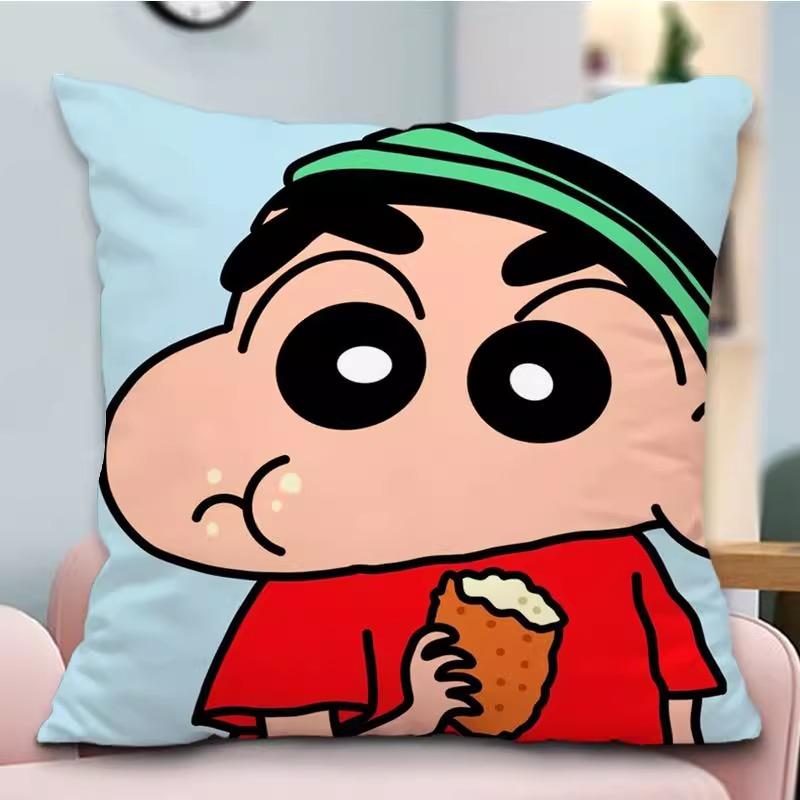Cute Crayon Shin-chan Cartoon Pillowcases: Fun and Adorable Designs! Sofa Cushion Cover, Room Decoration, Gifts