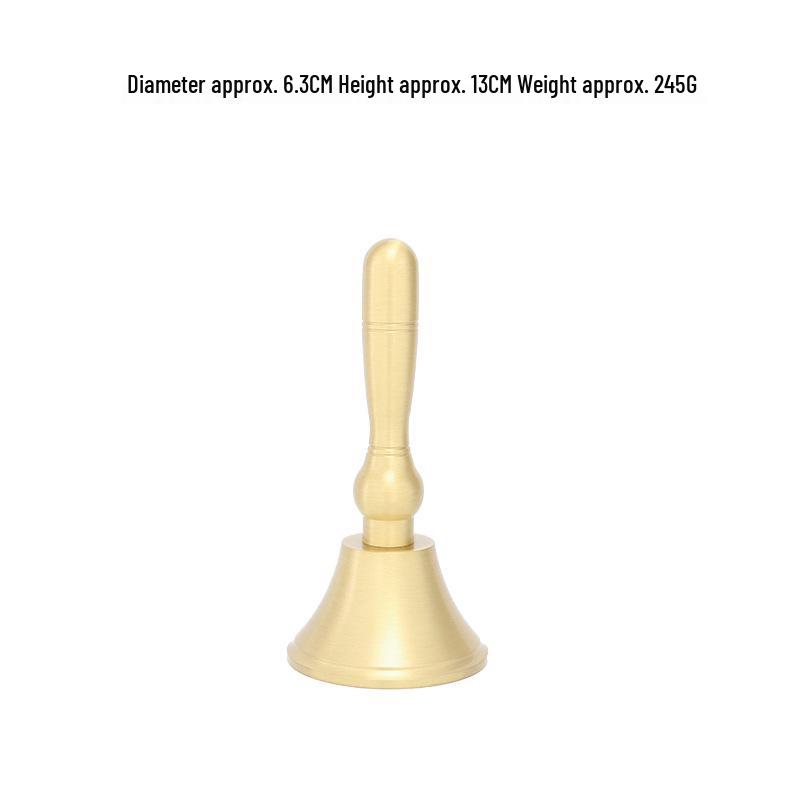 Gold Hand-Crank Brass Bells: Small & Large Vajra, Mealtime, Serving, Class, Reminder