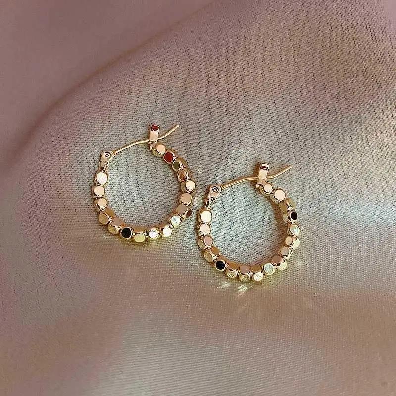 2Pcs/Set Sparkly Earrings Ear Stud Piercing Jewelry Korean Women'S Temperament Circle Pearl Earrings Party Jewelry Accessories
