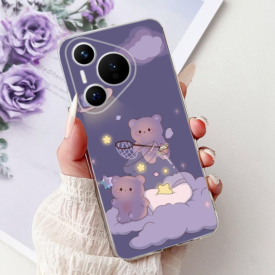 For Huawei Pura 70 Pro Plus Case Colorful Flower Painted Cover Soft Slim Phone Case For Huawei Pura 70 Ultra Pura70 Pro 5G Shell