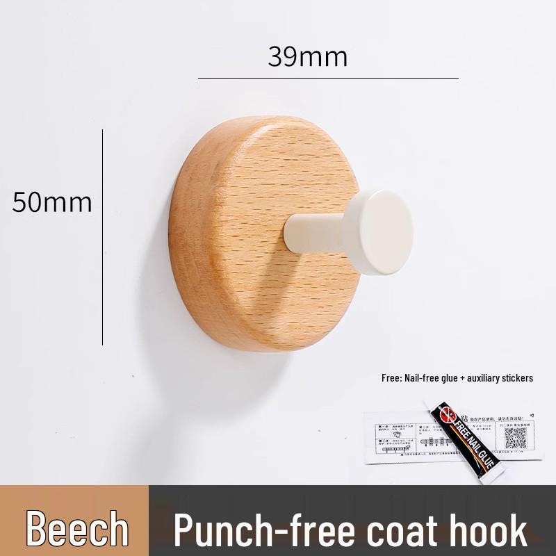 Luxury Solid Wood Wall-Mounted Coat and Hat Hook Rack