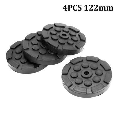 4 Pcs Heavy Duty Automobiles Solid Post Lift Arm Pads Disk Round Rubber 122mm
