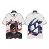 Mens Oversized Graphic Tee With Skull Print Washed Vintage Cotton T-Shirt Loose Fit Short Sleeve Crew Neck