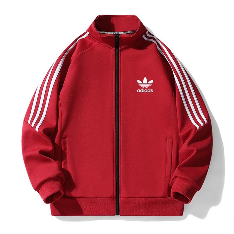 

Повсякденна куртка зі стійкою, смугастий дизайн, спортивна кофта на блискавці XXL червоний