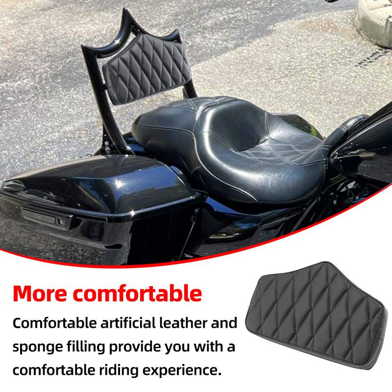 Black Motorcycle Universal Back Rest Passenger Backrest Pad Pads For Harley For Kawasaki For Honda For Suzuki For Yamaka For BMW