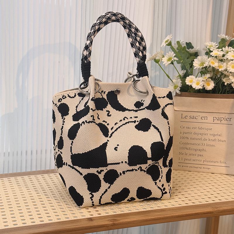 Southeast Asia Trendy Knitted Buckle Handbag - Large Capacity Commuter Tote