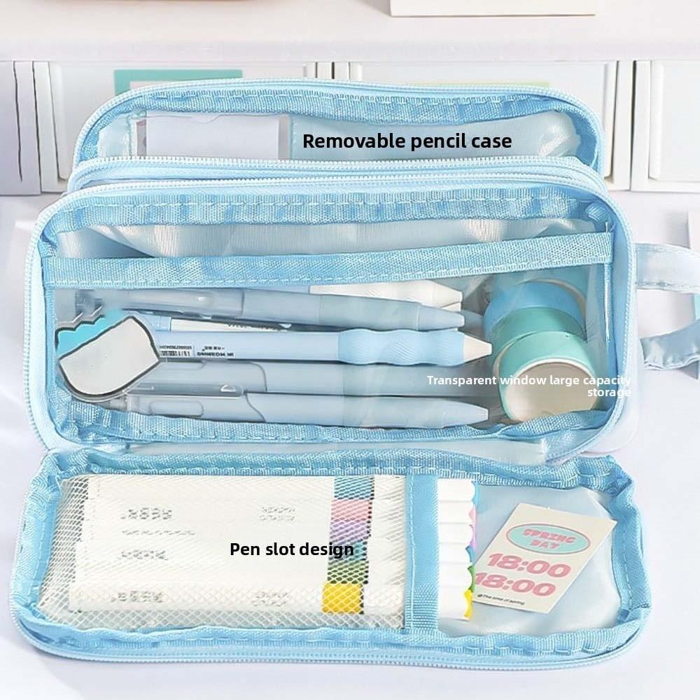 Handheld Korean Pencil Case Multilayer Ins Pencil Pouch Y2K Star Stationery Bag  Stationery Holder