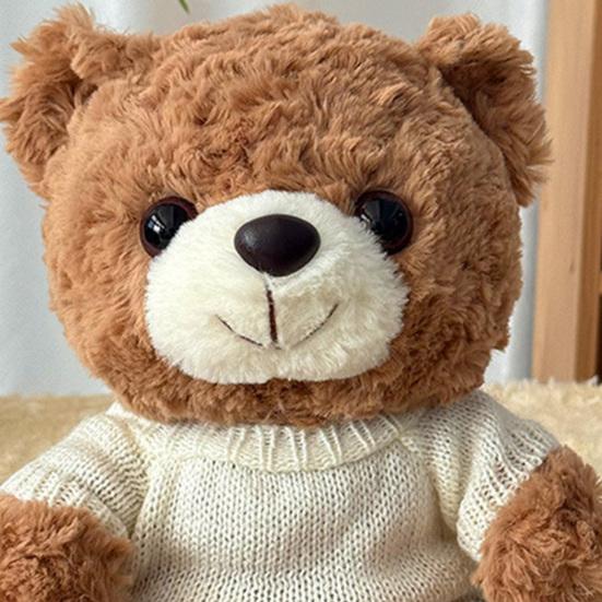 Teddy Bear Plush Toy with Hoodie Soft Stuffed Animal for Christmas Gift Cartoon Huggable Plush Doll for Kids