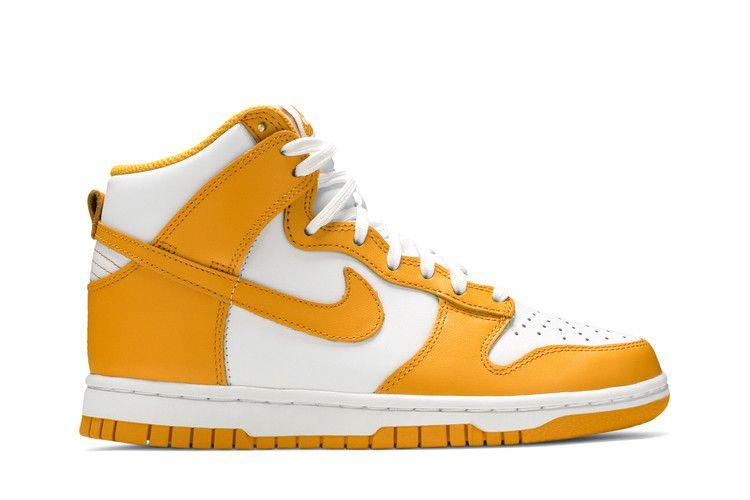 Women's Sneakers Nike Dunk High Dark Sulfur (Women's) White/Dark Sulfur-White