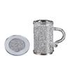 Crystal Glass Coffee Cup with Handle Double Layer Heat Insulation Water Tumblers Drinking Cups Wine Glasses Teas Cups