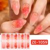 New Maple Leaf Pink Hot Stamped Gold Nail Stickers 3D Ombre Grass Fresh Style Nail Stickers